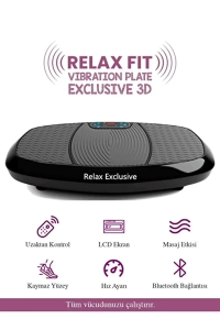 Relax Exclusive 3d Vibration Plate Hoparlörlü Titreşimli yatay+dikey+3d Spor Fitness Egzersiz Aleti Cihazı